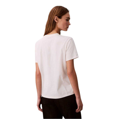 White - Back - Calvin Klein Womens-Ladies Foil Relaxed Fit T-Shirt