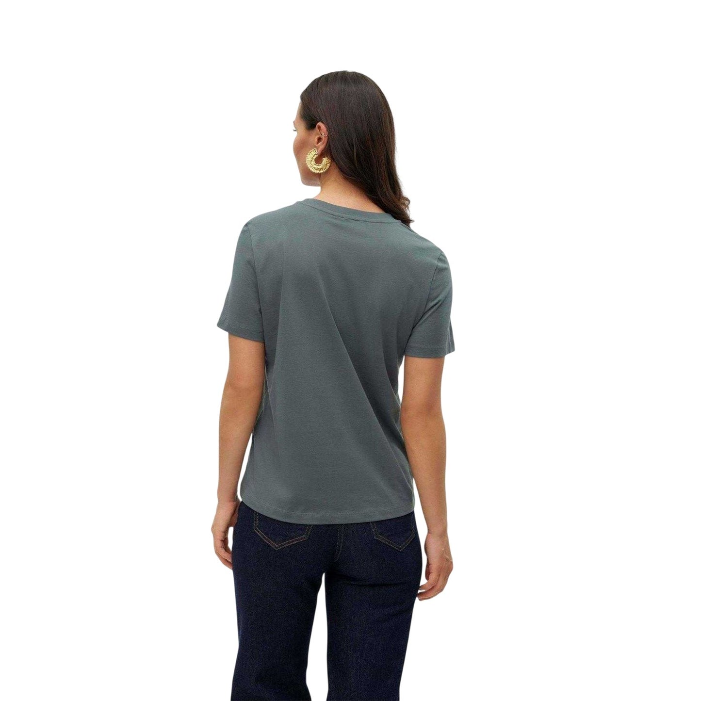 Balsam Green - Back - Vero Moda Womens-Ladies Paulina Regular Short-Sleeved T-Shirt