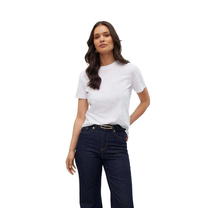 Bright White - Lifestyle - Vero Moda Womens-Ladies Paulina Regular Short-Sleeved T-Shirt