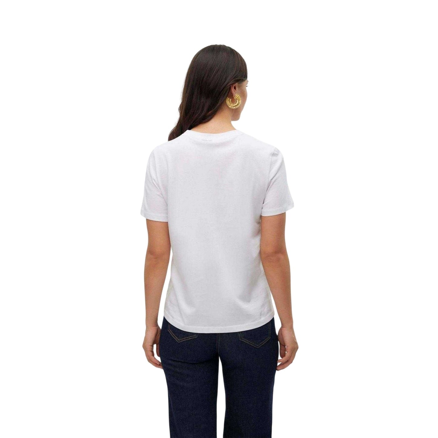Bright White - Back - Vero Moda Womens-Ladies Paulina Regular Short-Sleeved T-Shirt