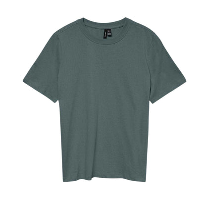 Balsam Green - Front - Vero Moda Womens-Ladies Paulina Regular Short-Sleeved T-Shirt