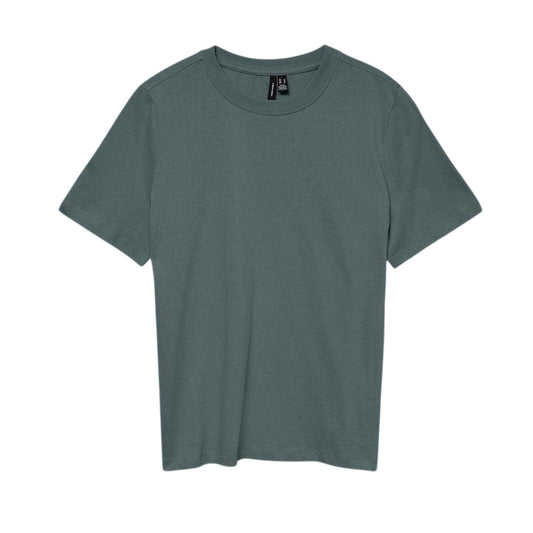 Balsam Green - Front - Vero Moda Womens-Ladies Paulina Regular Short-Sleeved T-Shirt