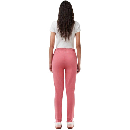 Coral - Back - Lacoste Womens-Ladies Fleece Jogging Bottoms