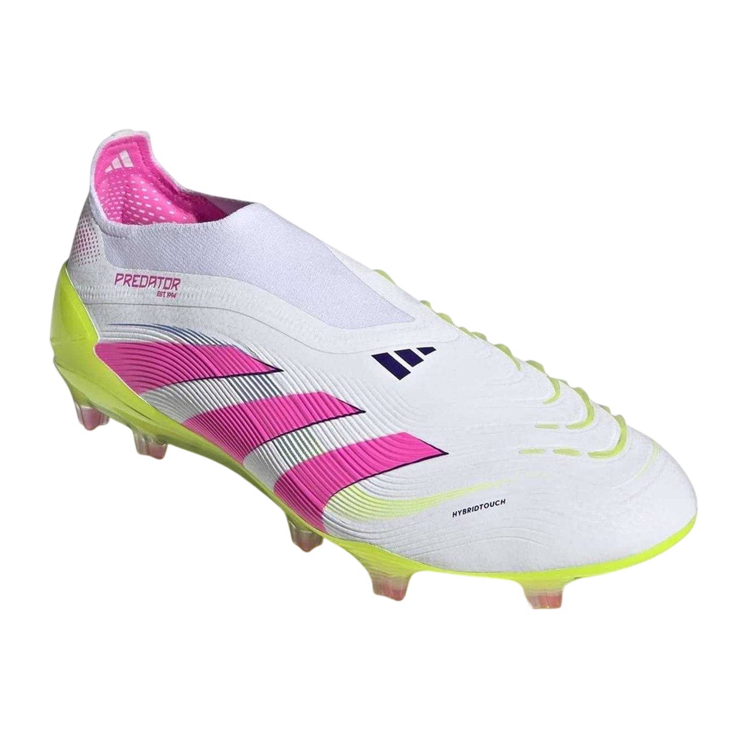 White-Pink - Front - Adidas Mens Predator Elite Firm Ground Football Boots