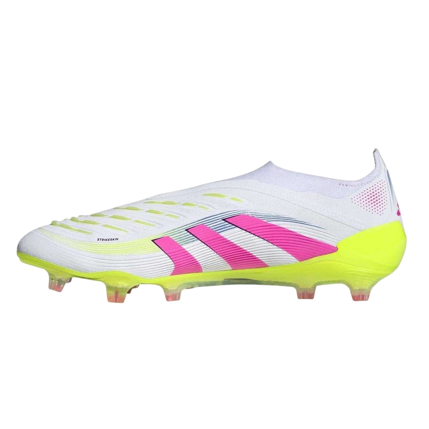 White-Pink - Side - Adidas Mens Predator Elite Firm Ground Football Boots