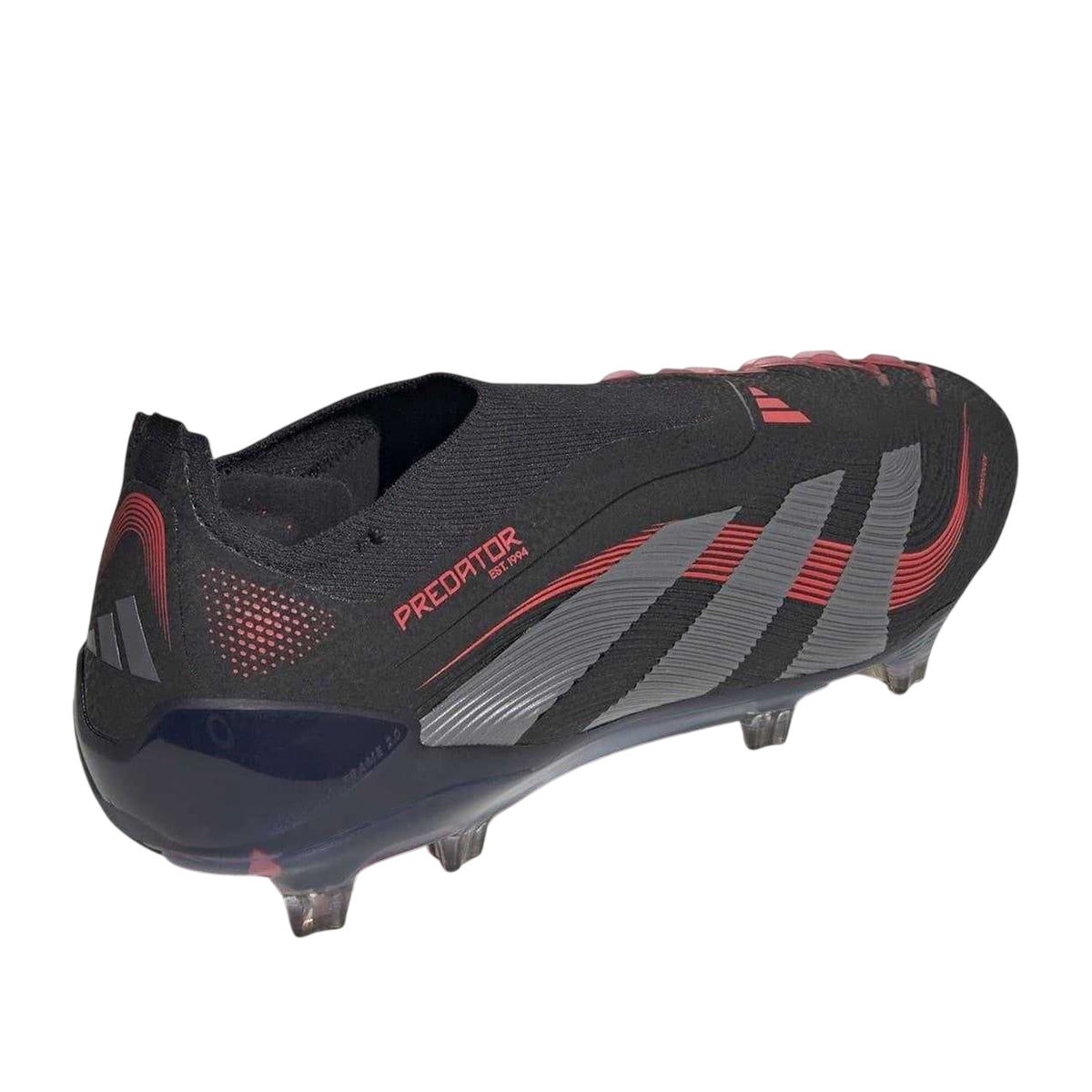 Black-Grey - Back - Adidas Mens Predator Elite Firm Ground Football Boots