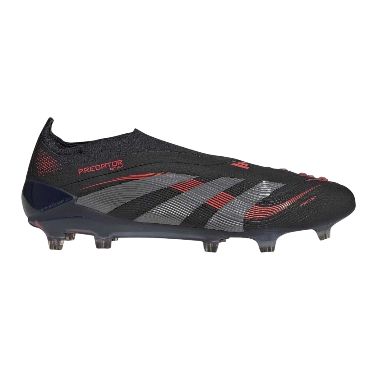 Black-Grey - Side - Adidas Mens Predator Elite Firm Ground Football Boots
