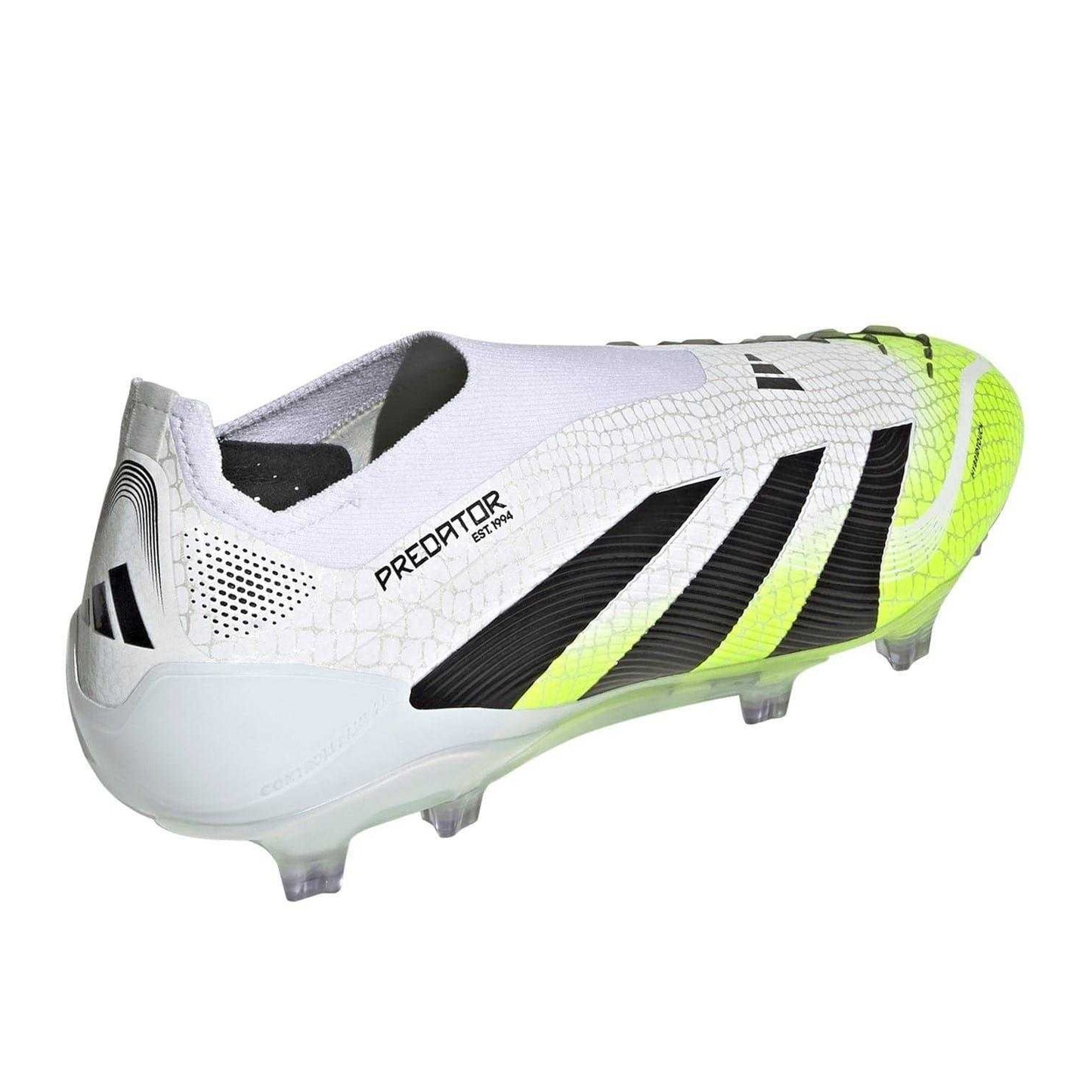White-Black-Lemon - Back - Adidas Mens Predator Elite Firm Ground Football Boots