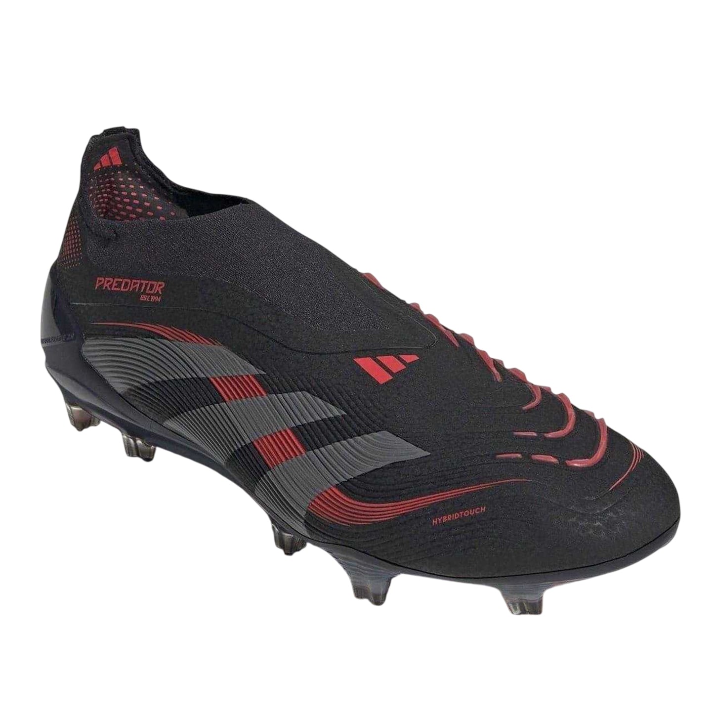 Black-Grey - Front - Adidas Mens Predator Elite Firm Ground Football Boots