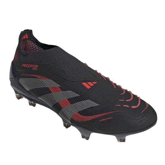 Black-Grey - Front - Adidas Mens Predator Elite Firm Ground Football Boots