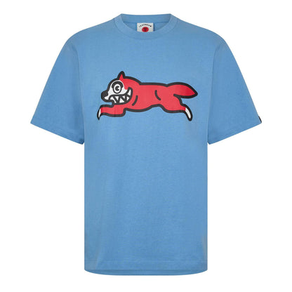Light Blue - Front - ICECREAM Mens Dog Running T-Shirt