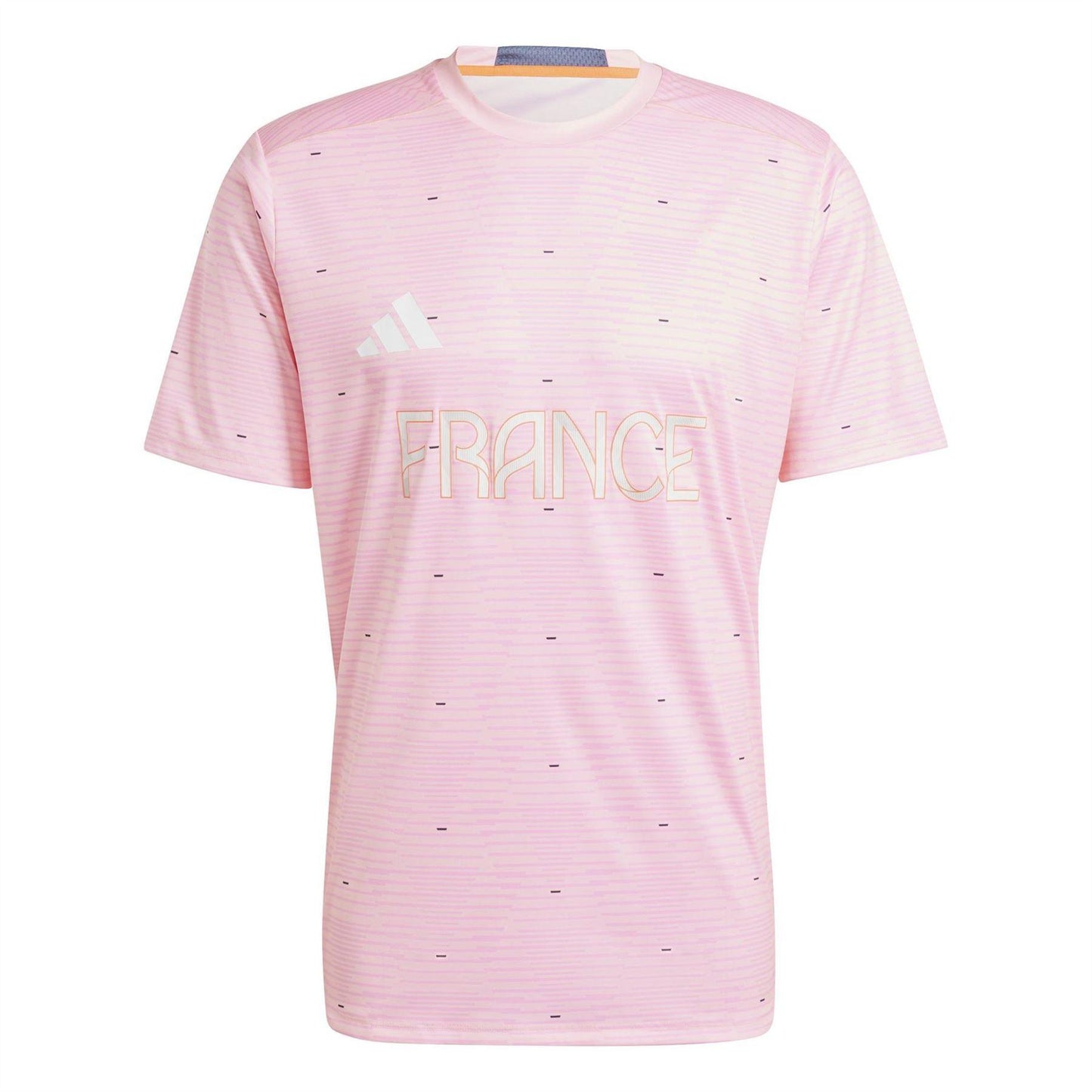 Pink - Front - Adidas Mens France Training T-Shirt