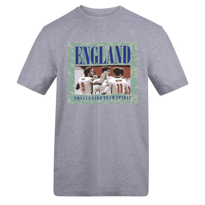 Grey - Front - AWD Mens Smells Like Team Spirit England T-Shirt