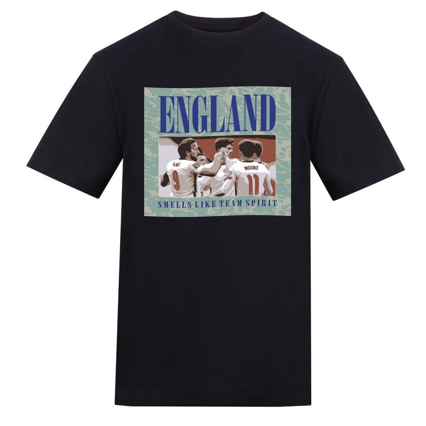 Black - Front - AWD Mens Smells Like Team Spirit England T-Shirt