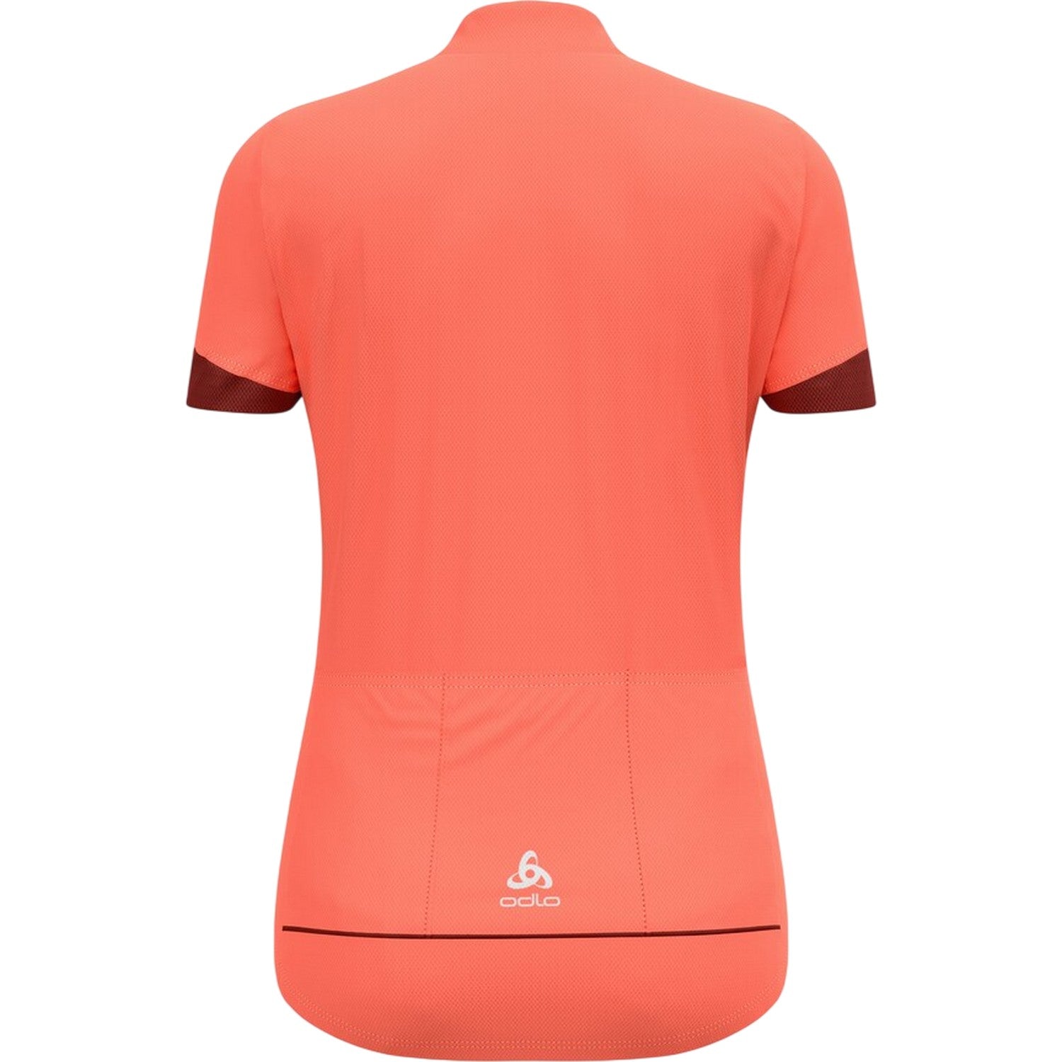Coral - Back - Odlo Womens-Ladies Colour Block Regular Cycling Jersey