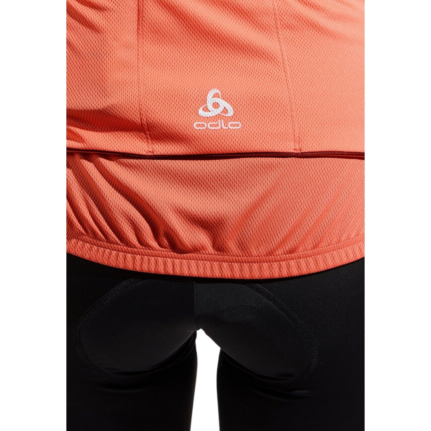 Coral - Side - Odlo Womens-Ladies Colour Block Regular Cycling Jersey