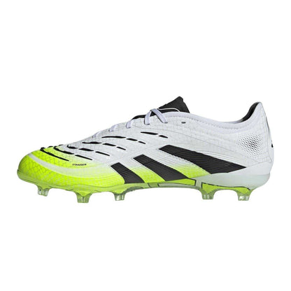 White-Black-Lemon - Side - Adidas Mens Predator Pro Firm Ground Football Boots