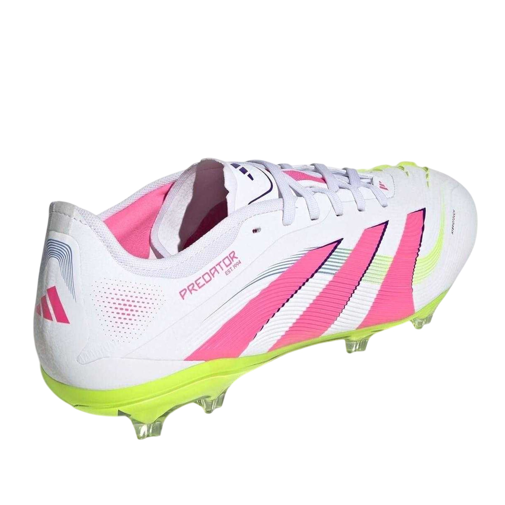 White-Pink - Back - Adidas Mens Predator Pro Firm Ground Football Boots