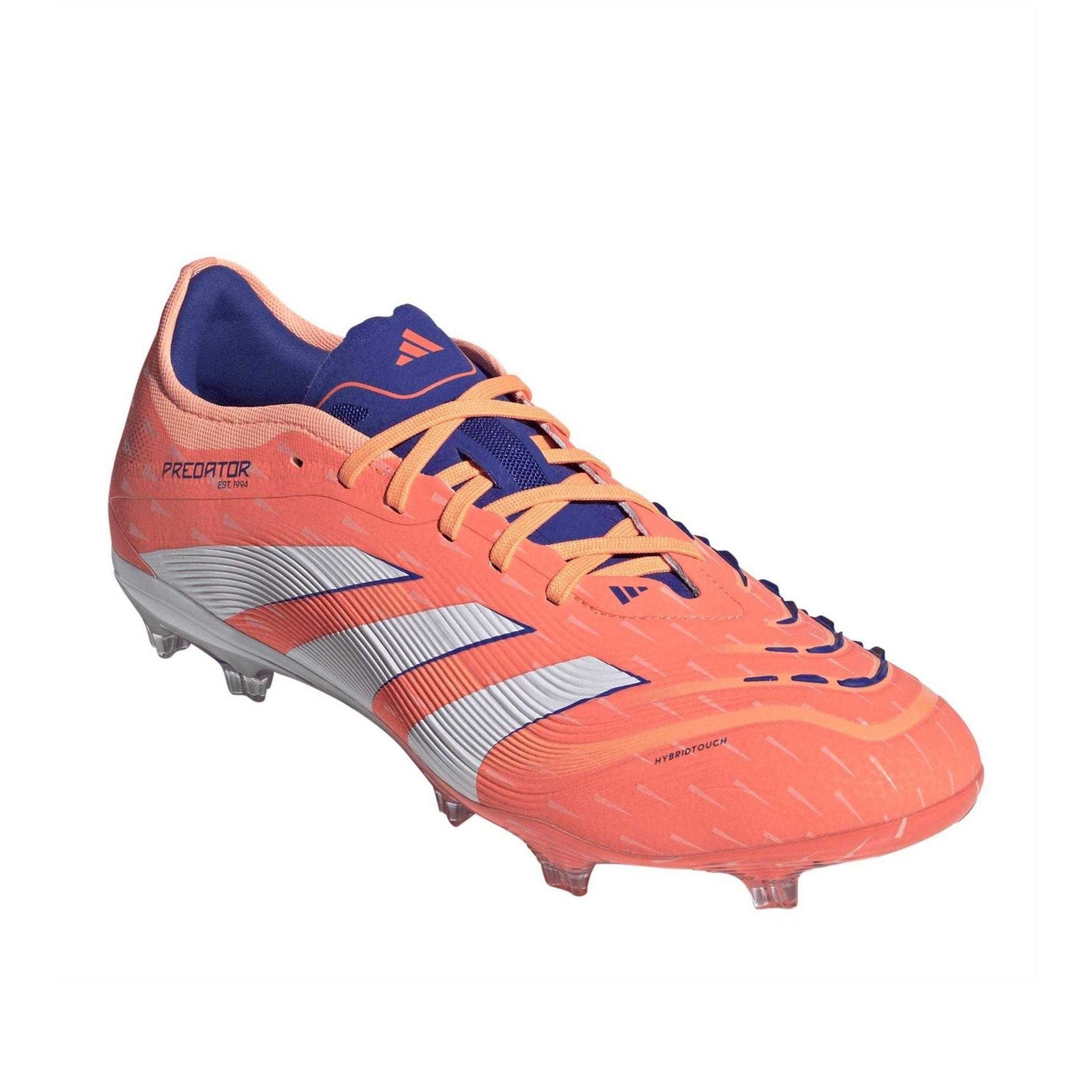 Orange-White - Front - Adidas Mens Predator Pro Firm Ground Football Boots