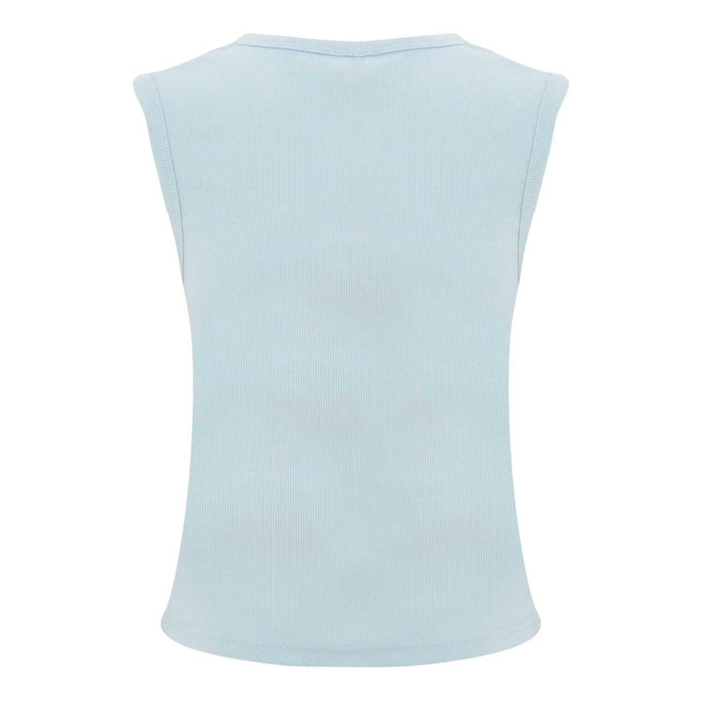 Light Blue - Back - I Saw It First Womens-Ladies Ribbed Button Fitted Top