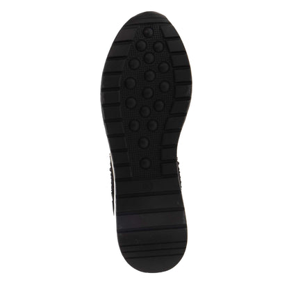Black - Side - Dune London Womens-Ladies Diamante Sock Trainers