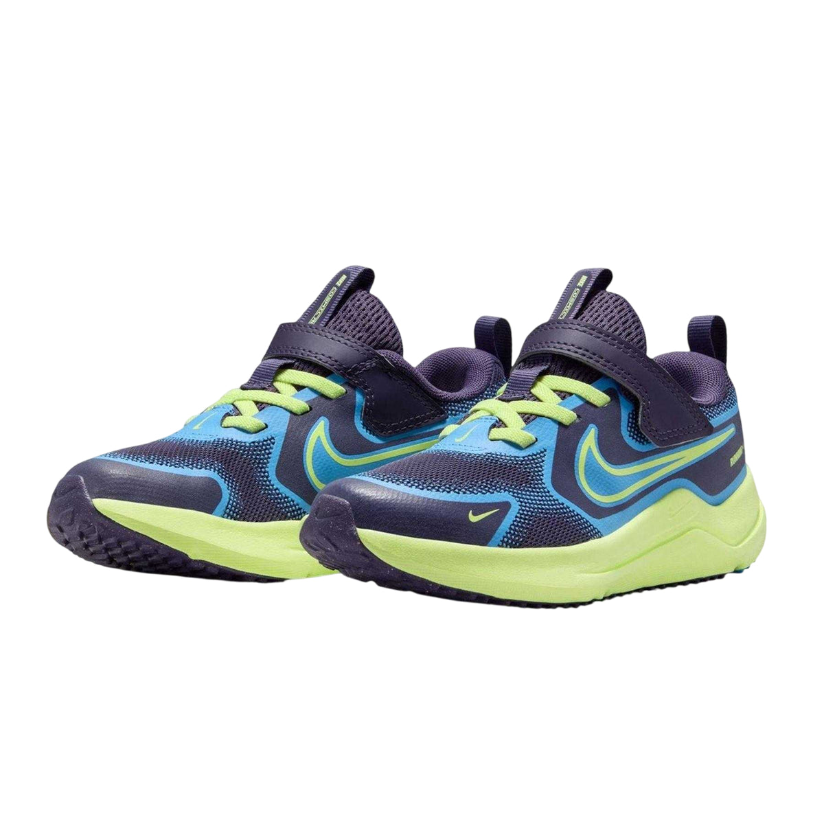 Raisin Purple-Lime Green - Lifestyle - Nike Childrens-Kids Cosmic Hook and Loop Trainers