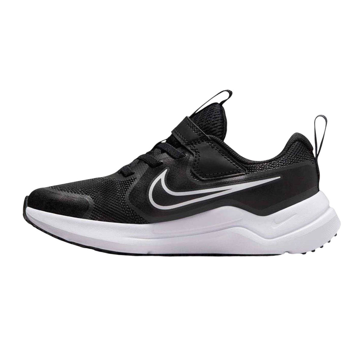 Black-White - Side - Nike Childrens-Kids Cosmic Hook and Loop Trainers