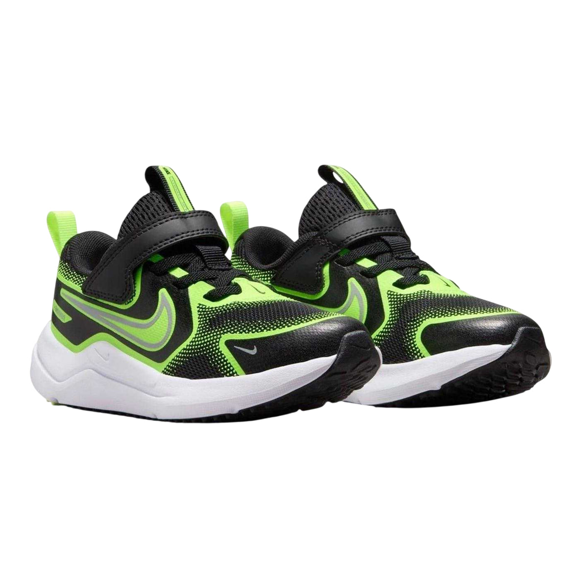 Dark Grey-Black - Front - Nike Childrens-Kids Cosmic Hook and Loop Trainers