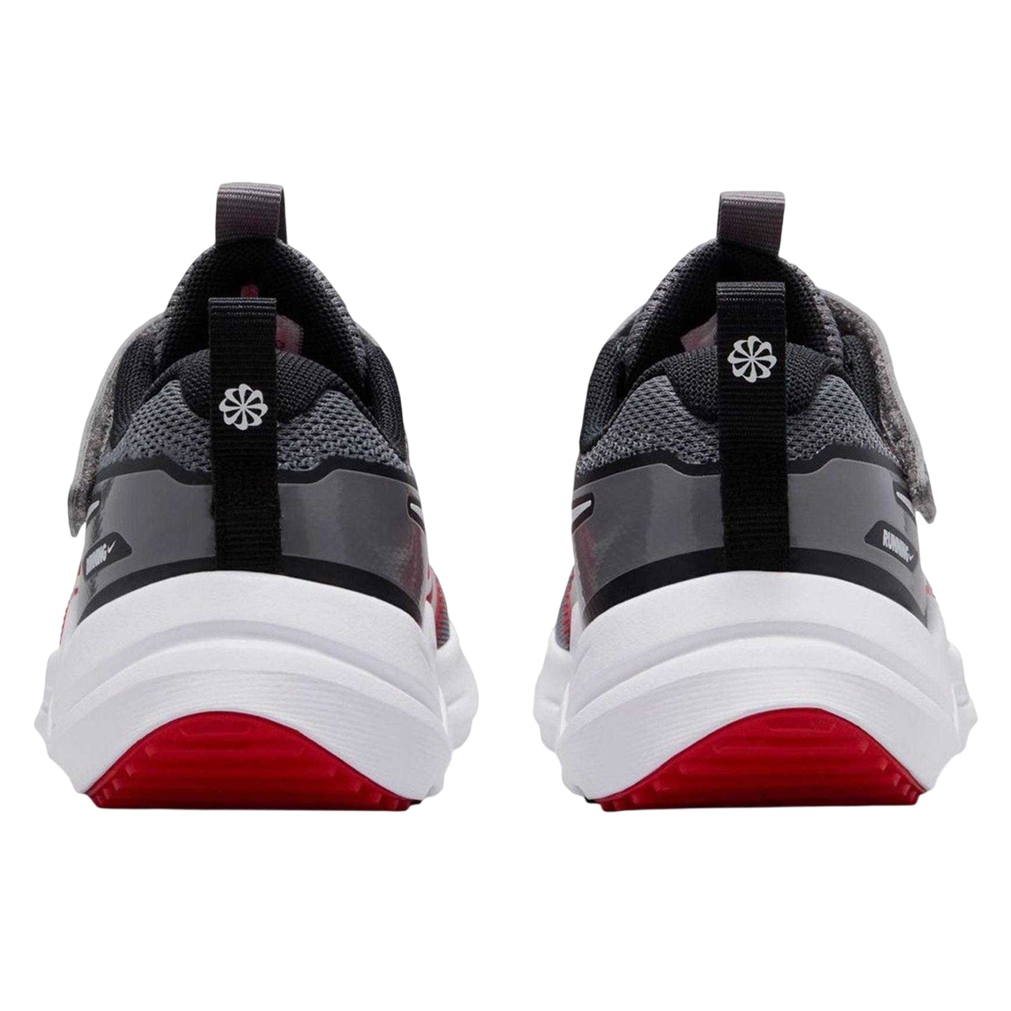 Grey-Red - Side - Nike Childrens-Kids Cosmic Hook and Loop Trainers
