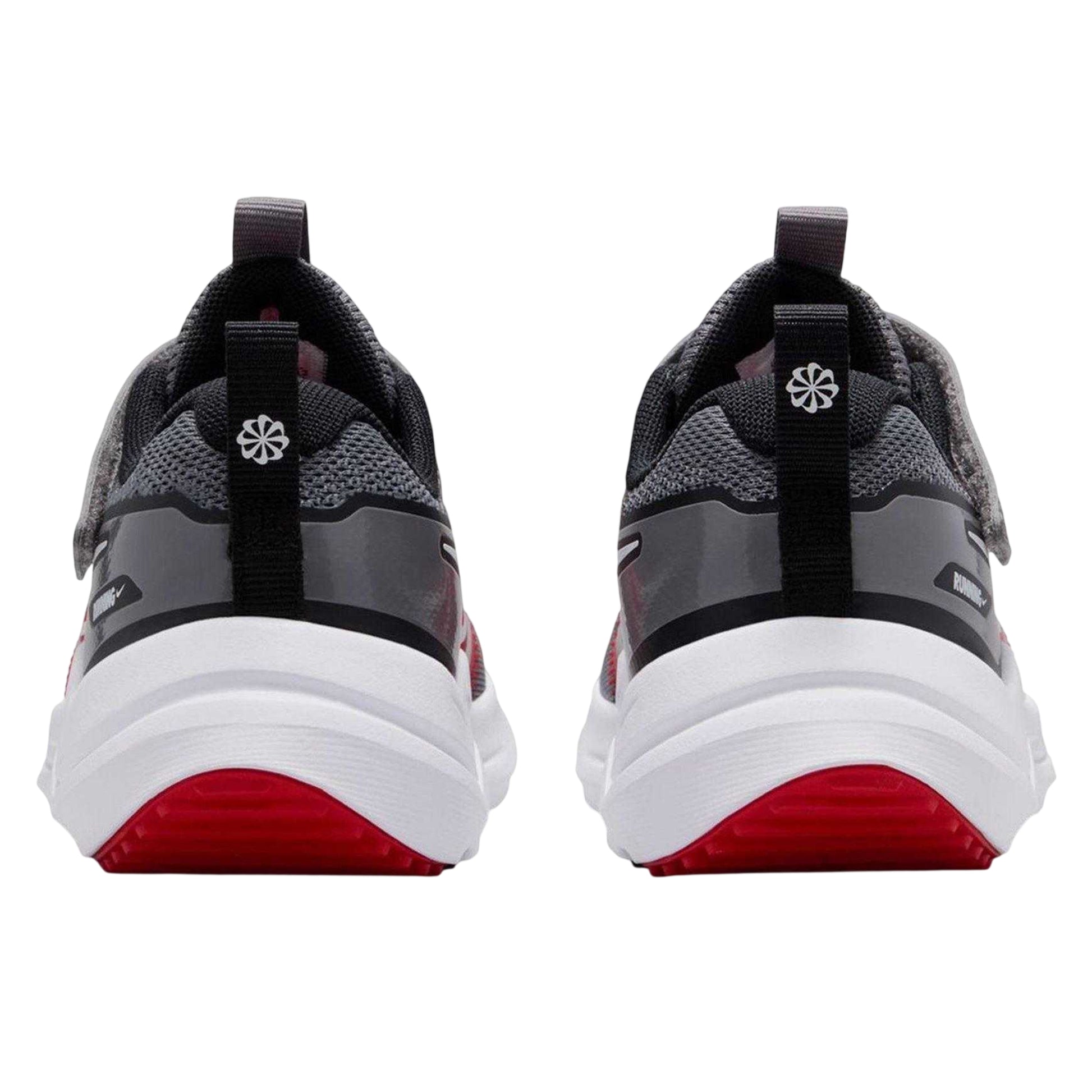 Grey-Red - Side - Nike Childrens-Kids Cosmic Hook and Loop Trainers