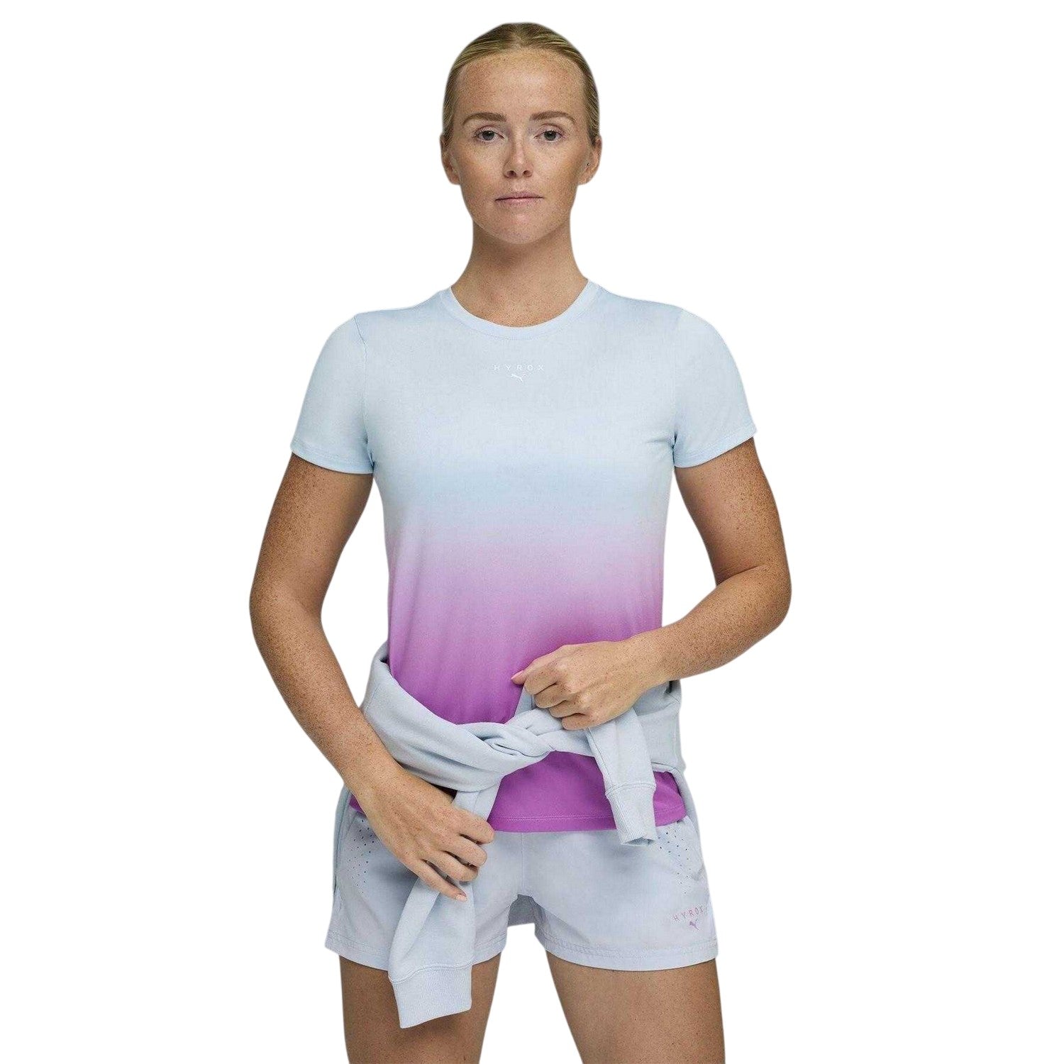 Orchid - Side - Puma Unisex Adult Hyrox Ombre Knitted Regular T-Shirt