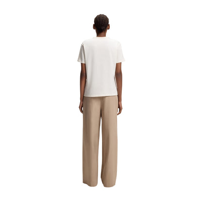 Cream - Back - Hugo Womens-Ladies Damacia Plain T-Shirt