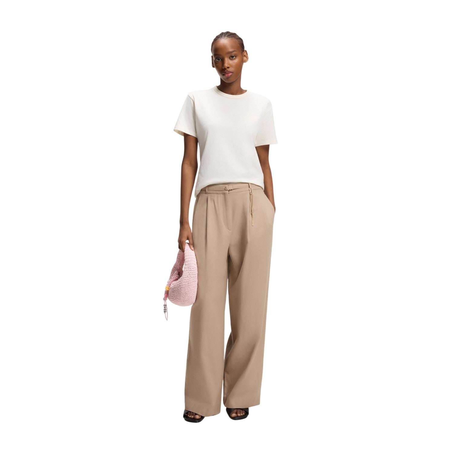 Cream - Lifestyle - Hugo Womens-Ladies Damacia Plain T-Shirt