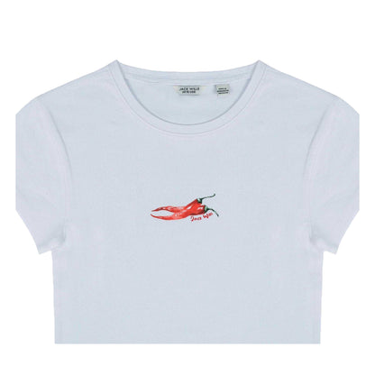 Chili Pepper - Side - Jack Wills Womens-Ladies Chili Pepper Fitted Crop Top