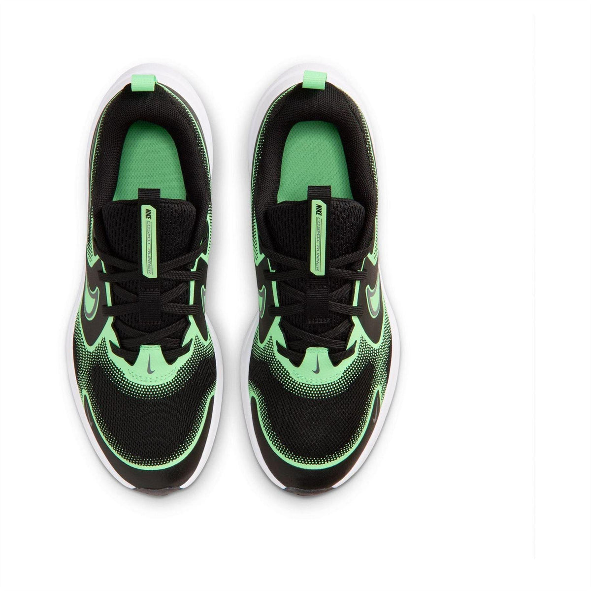 Black-Green - Pack Shot - Nike Childrens-Kids Downshifter 12 Trainers