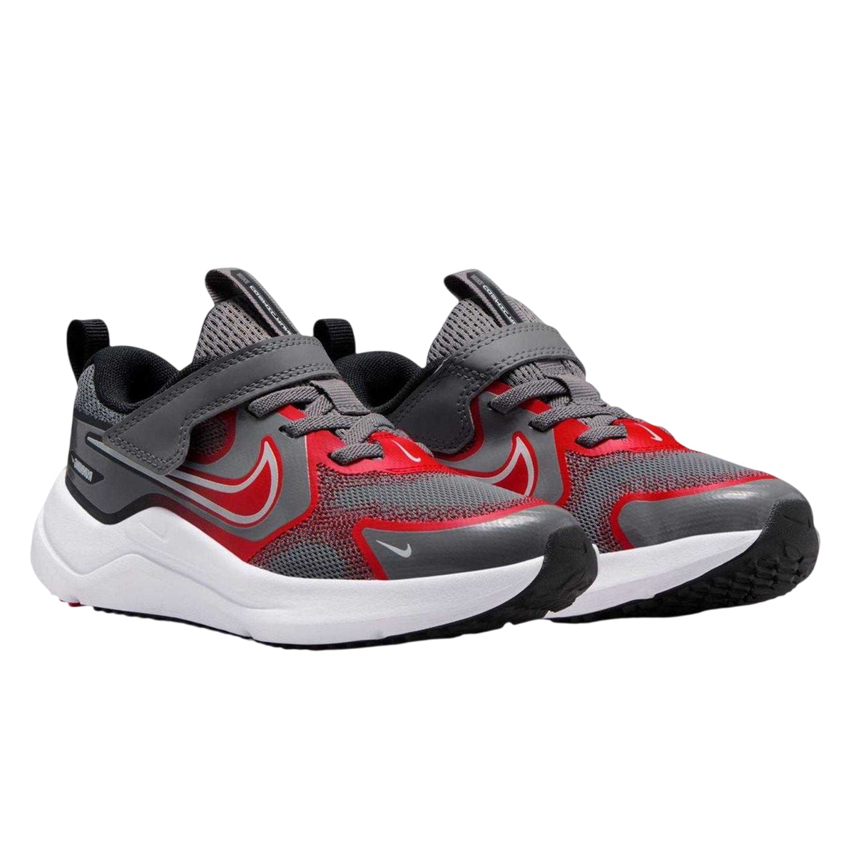 Grey-Red - Front - Nike Childrens-Kids Downshifter 12 Trainers