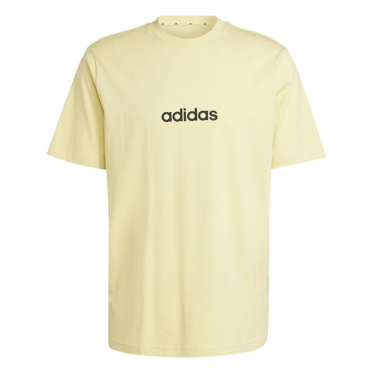 Yellow - Front - Adidas Mens Logo Cotton T-Shirt