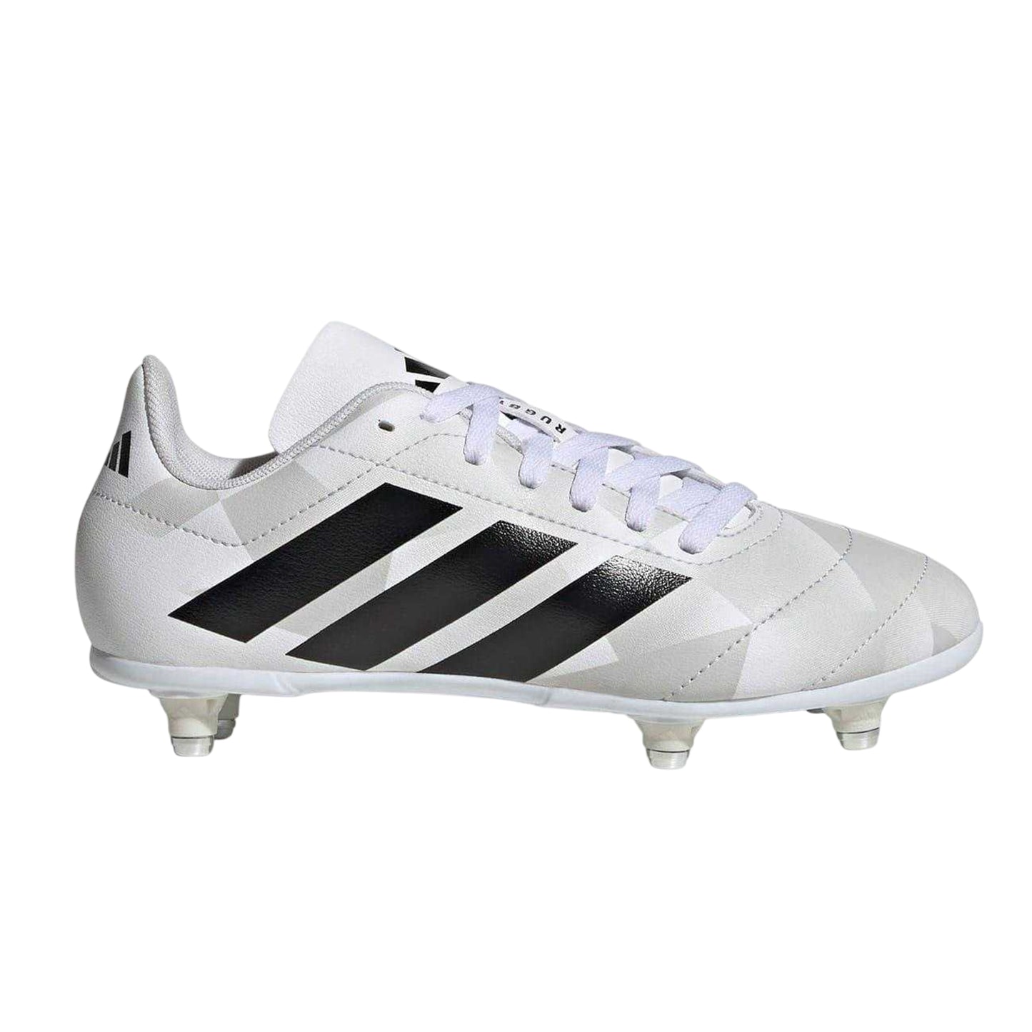 White-Black - Lifestyle - Adidas Childrens-Kids Soft Ground Rugby Boots