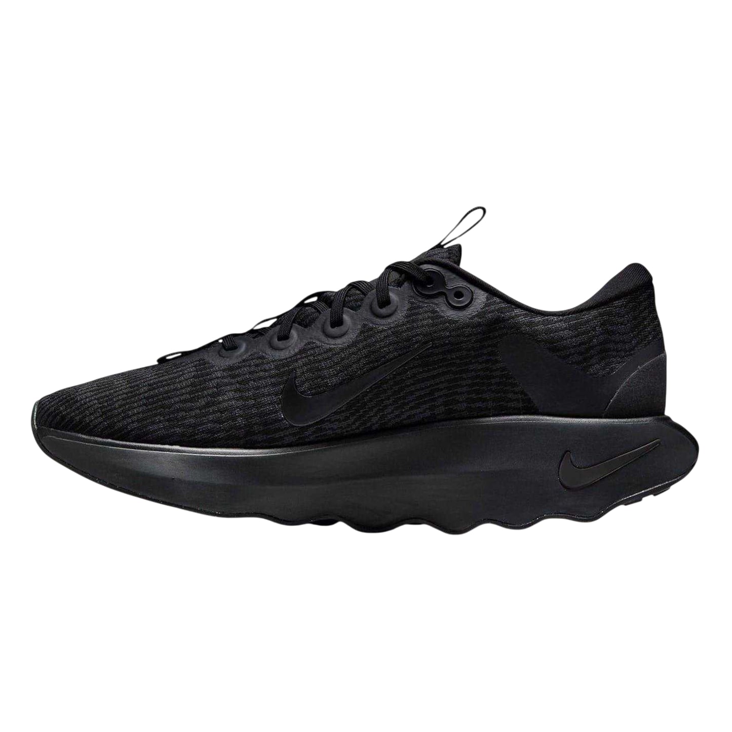 Black-Grey - Side - Nike Mens Motiva Swoosh Walking Shoes