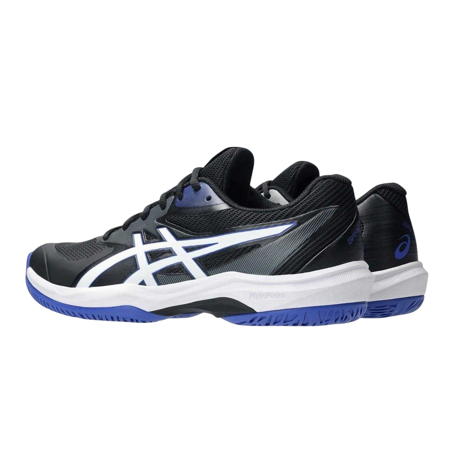 Black-White - Back - Asics Mens Game FF Logo Tennis Shoes
