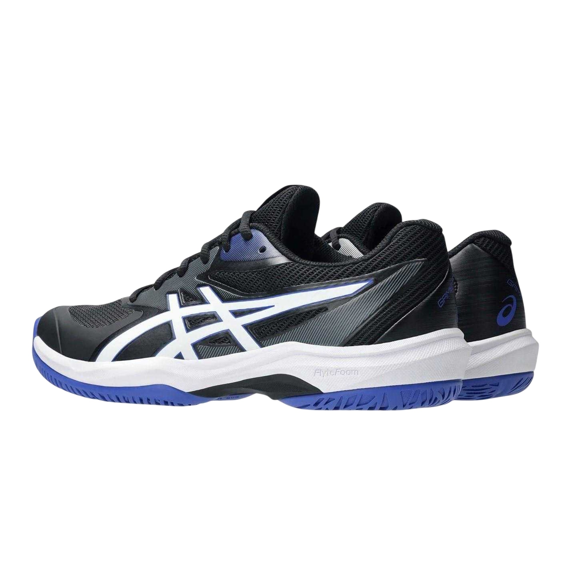 Black-White - Back - Asics Mens Game FF Logo Tennis Shoes
