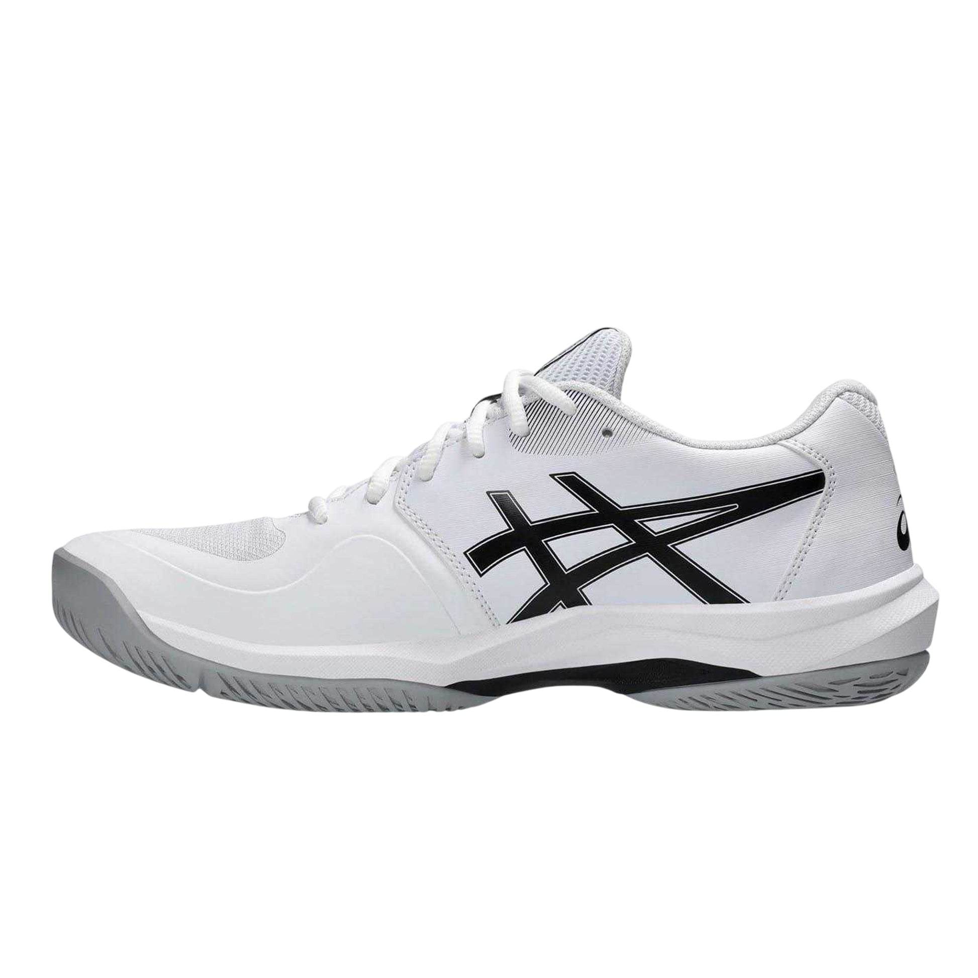 White-Black - Side - Asics Mens Game FF Logo Tennis Shoes