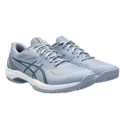 Grey Blue-Iron - Front - Asics Mens Game FF Logo Tennis Shoes