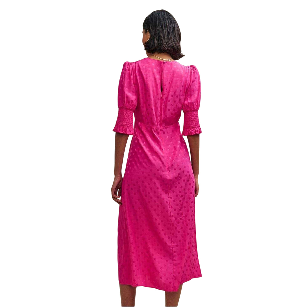 Pink - Back - Nobody´s Child Womens-Ladies Luna Crew Neck Midi Dress