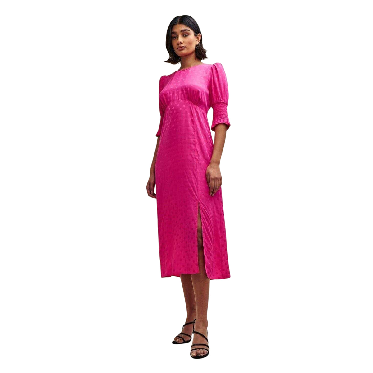 Pink - Front - Nobody´s Child Womens-Ladies Luna Crew Neck Midi Dress