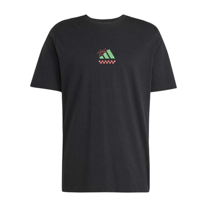 Black - Front - Adidas Mens Pizza Cotton T-Shirt