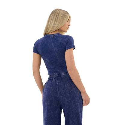 Blue - Back - I Saw It First Womens-Ladies Washed Slim T-Shirt