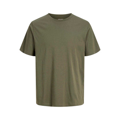 Olive Night - Front - Jack And Jones Mens Basic Plain Regular T-Shirt