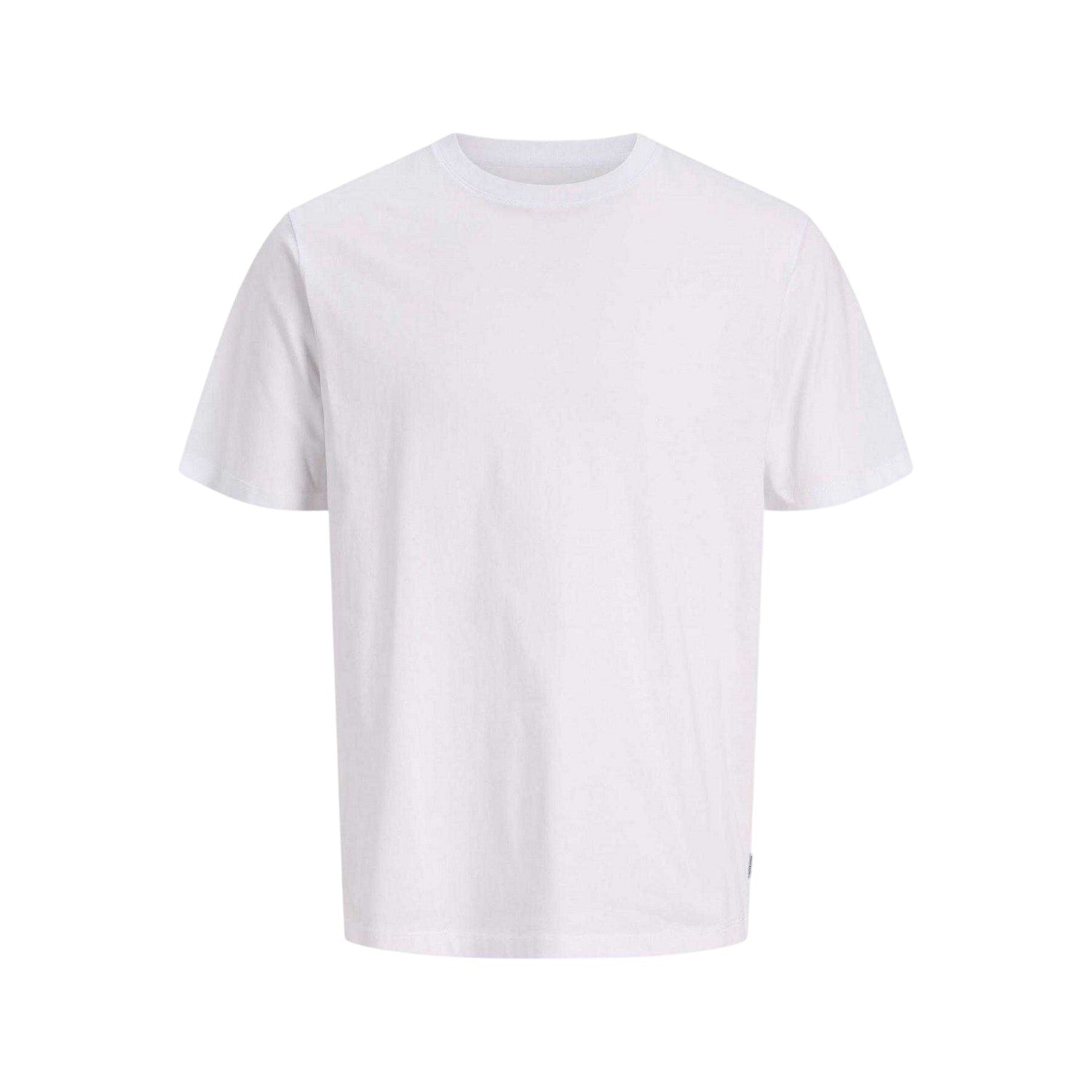 White - Front - Jack And Jones Mens Basic Plain Regular T-Shirt