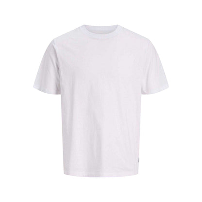 White - Front - Jack And Jones Mens Basic Plain Regular T-Shirt